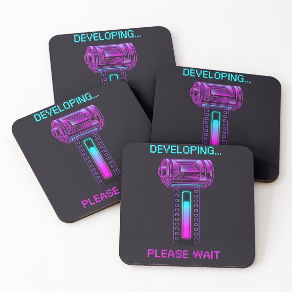 Item preview, Developing Please Wait Synthwave Film Roll designed and sold by ZETORA Studio.