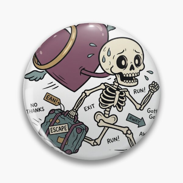 Item preview, The Commitment Phobe - Funny Skeleton Tarot Card Parody designed and sold by Noor’s Shop.