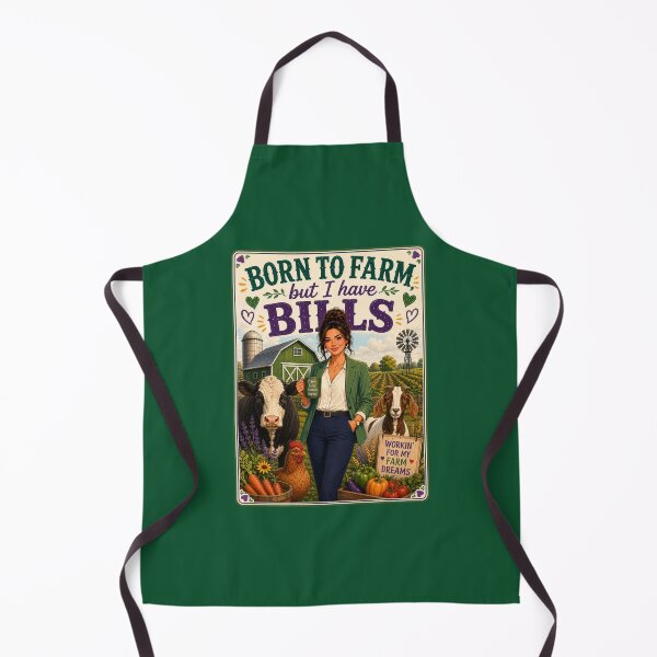 Item preview, Born to Farm, But I Have Bills | Funny Farm Girl Shirt designed and sold by PralinePeacock.