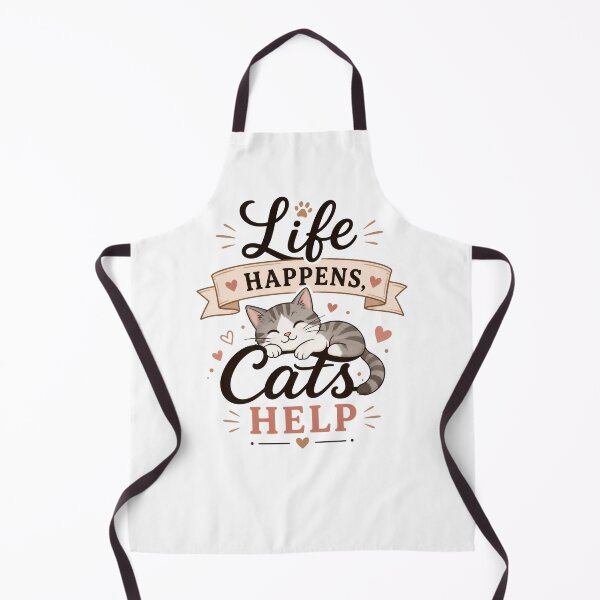 Item preview, Life Happens Cats Help Cute Cat Lover Gift designed and sold by INVITOARTE.
