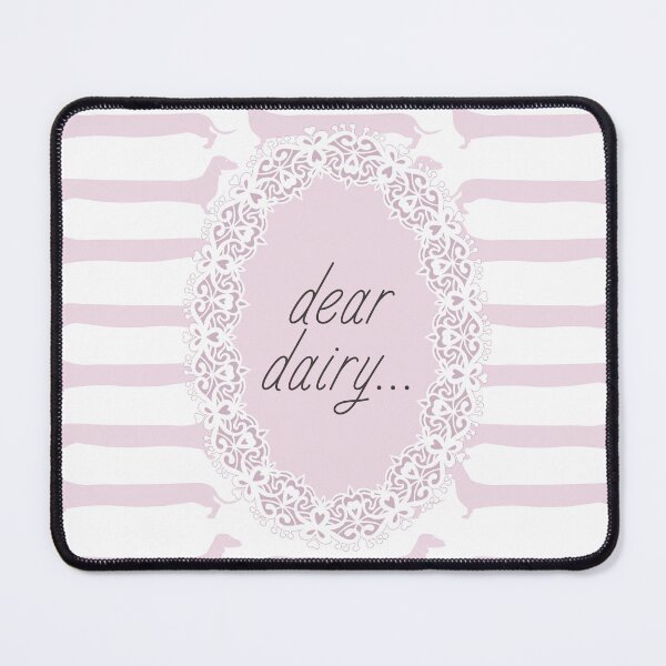 Item preview, Pink Dachshund Dear Dairy Cute Gifts for Dog Lover designed and sold by foryourbestself.
