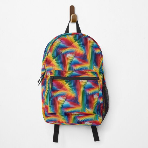 Item preview, Rainbow Zigzag Chevron Pattern Colorful Woven Art designed and sold by IntelliMindDesigns.