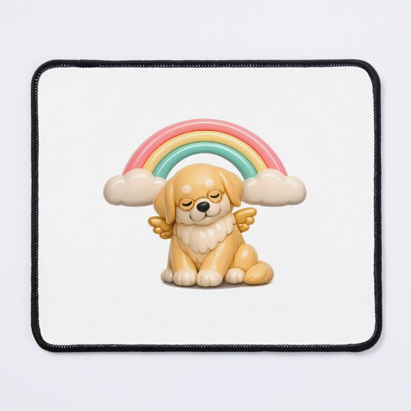 Item preview, Minimalist 3D Golden Retriever Angel Pet Memorial Sticker designed and sold by MIROUZ2000.