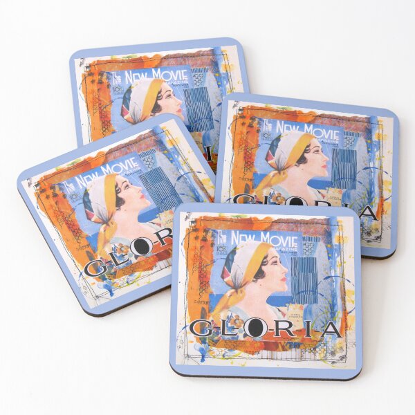 Item preview, Gloria Swanson Blue Collage designed and sold by collageDP.