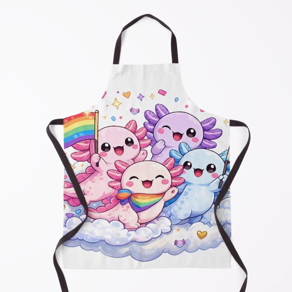 Item preview, Axolotls Pride Kawaii – Celebrating Love and Diversity designed and sold by Lunatik Cat.
