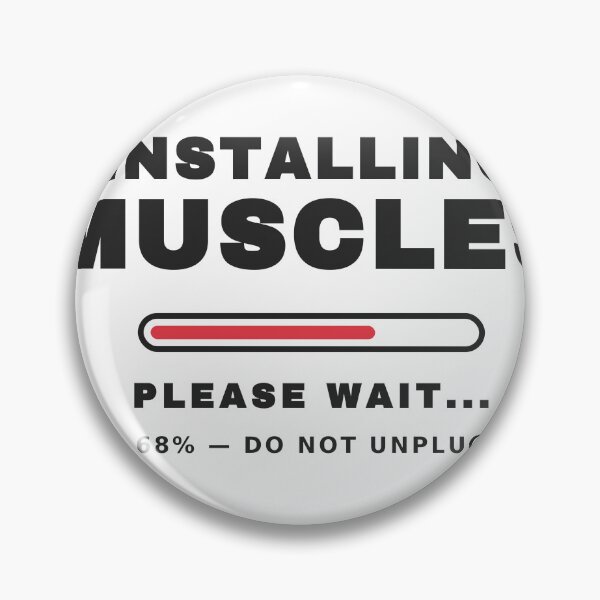 Item preview, Installing Muscles Please Wait — Funny Gym Workout Tee designed and sold by UrbanPrintVibes.