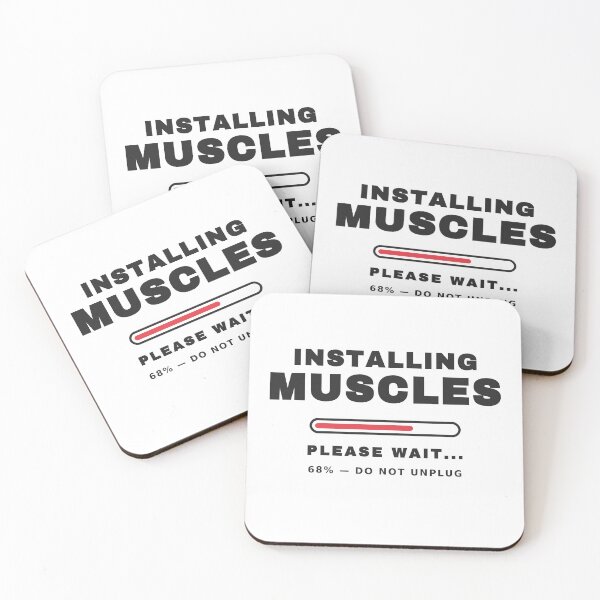 Item preview, Installing Muscles Please Wait — Funny Gym Workout Tee designed and sold by UrbanPrintVibes.
