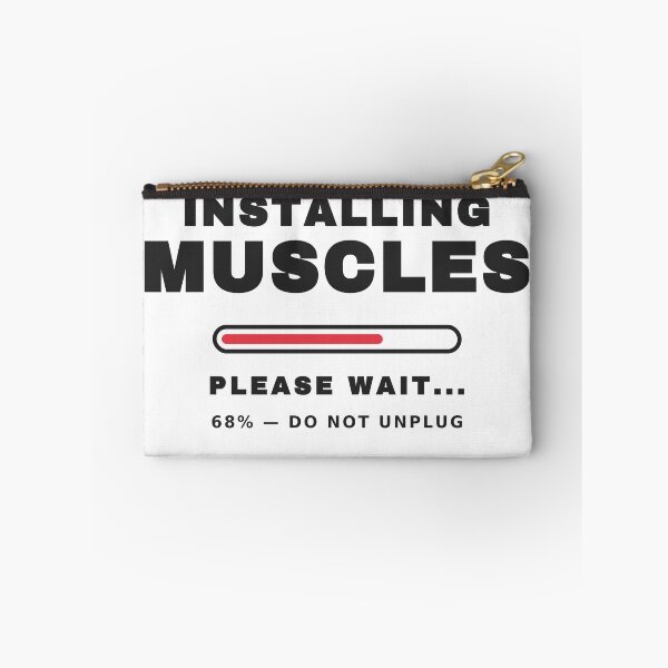 Item preview, Installing Muscles Please Wait — Funny Gym Workout Tee designed and sold by UrbanPrintVibes.