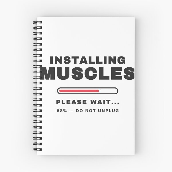 Item preview, Installing Muscles Please Wait — Funny Gym Workout Tee designed and sold by UrbanPrintVibes.