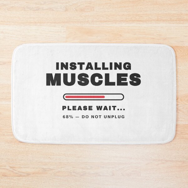 Item preview, Installing Muscles Please Wait — Funny Gym Workout Tee designed and sold by UrbanPrintVibes.