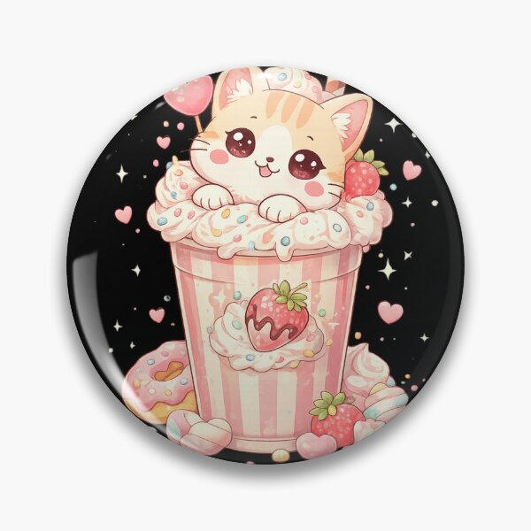 Item preview, Strawberry Milkshake Kitty designed and sold by funny things random.