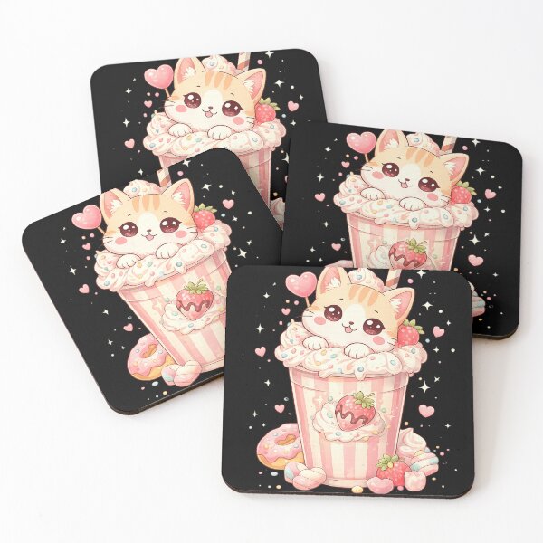 Item preview, Strawberry Milkshake Kitty designed and sold by funny things random.