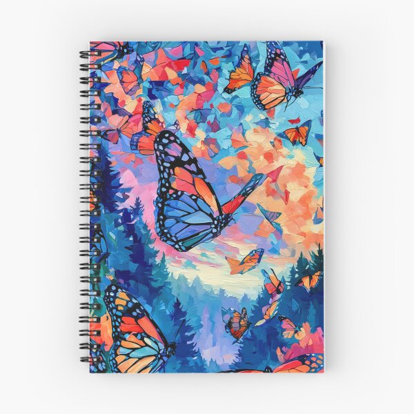 Item preview, Monarch Butterflies Flight Colorful Oil Painting Nature Art designed and sold by UhuCriei .