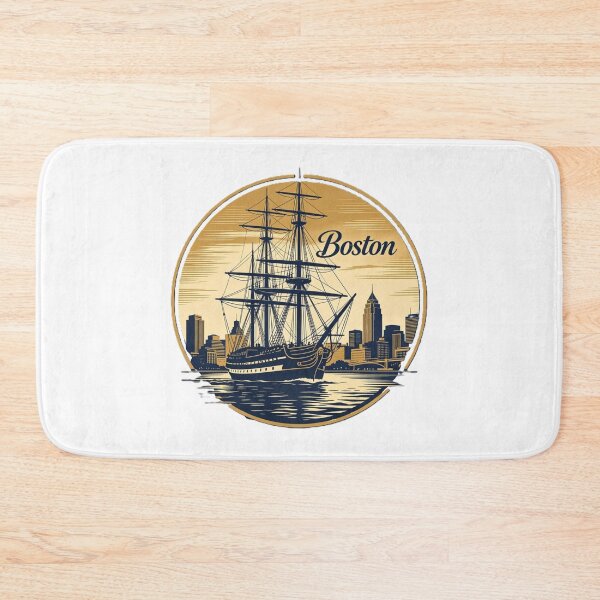 Item preview, Boston – Vintage Sailing Ship Skyline Art designed and sold by VladisWorld.