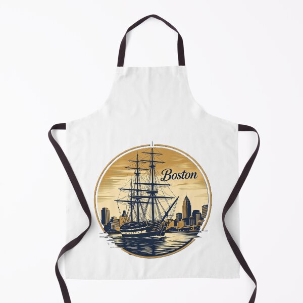 Item preview, Boston – Vintage Sailing Ship Skyline Art designed and sold by VladisWorld.