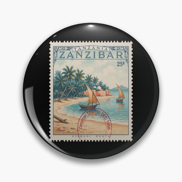 Item preview, Zanzibar Tanzania Coastal Postage Stamp Travel Sticker designed and sold by stickercuffs.