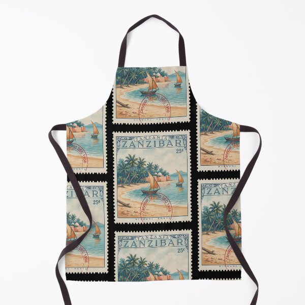 Item preview, Zanzibar Tanzania Coastal Postage Stamp Travel Sticker designed and sold by stickercuffs.