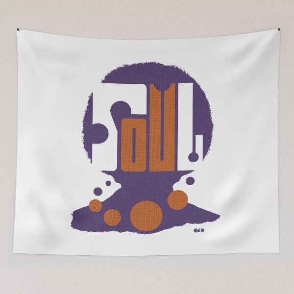 Item preview, Soul Music Retro Halftone | Purple Orange Funky Graphic Tee | Soul Funk R&B Music Lover Vintage Shirt designed and sold by Decorador de Corazones.
