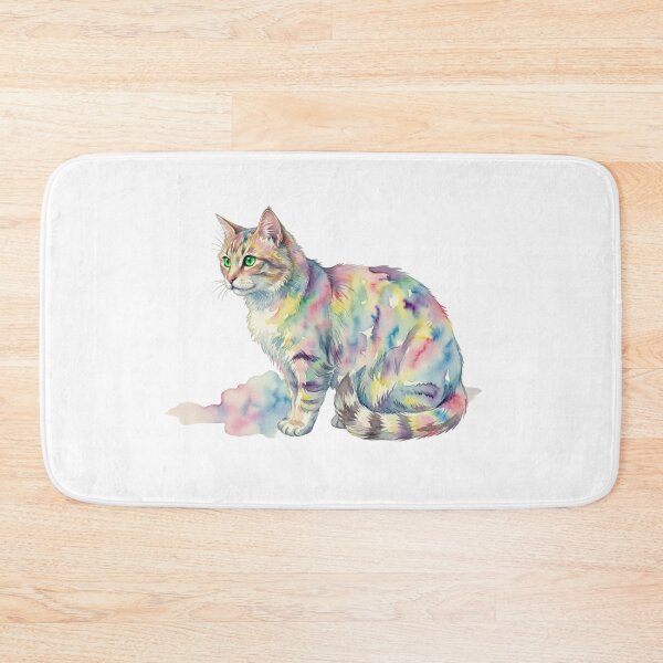 Item preview, Cat Rainbow Colorful Playful Feline Joy designed and sold by Prints by Mat.