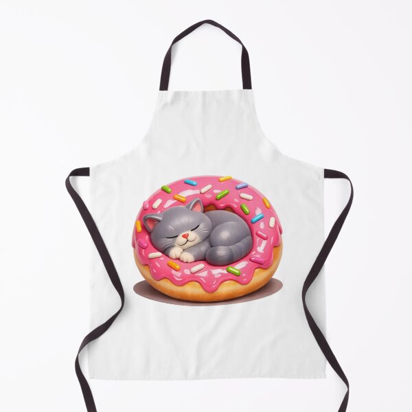 Item preview, Aesthetic 3D British Shorthair Cat Sleeping in Pink Donut Sticker designed and sold by MIROUZ2000.