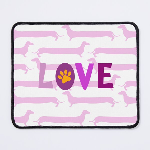 Item preview, I Love Dachshund Pink Cute Gifts for Dog Lover Weiner Dog Hot Dog designed and sold by foryourbestself.