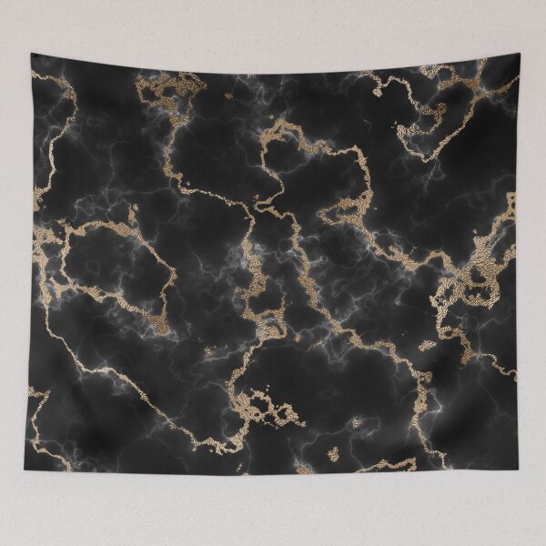 Item preview, Black Gold Marble Seamless Pattern — Luxury Dark Marble Texture, Elegant Stone Print, Modern Home Decor Design designed and sold by 555Design.
