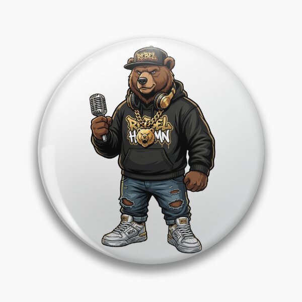 Item preview, Urban Bear Hip Hop Streetwear Rebel Funny Animal T-Shirt Print designed and sold by Presshue.