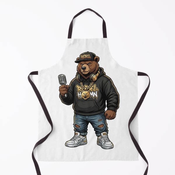 Item preview, Urban Bear Hip Hop Streetwear Rebel Funny Animal T-Shirt Print designed and sold by Presshue.