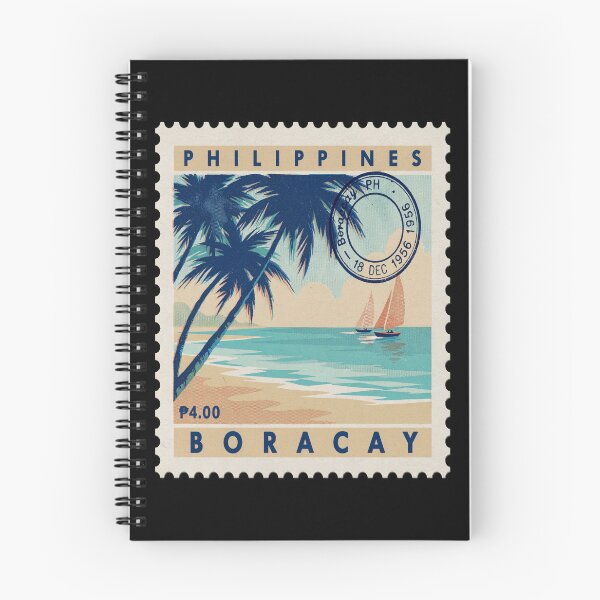 Artikelvorschau, Boracay Philippinen Küsten-Briefmarken-Reiseaufkleber entworfen und verkauft von stickercuffs.