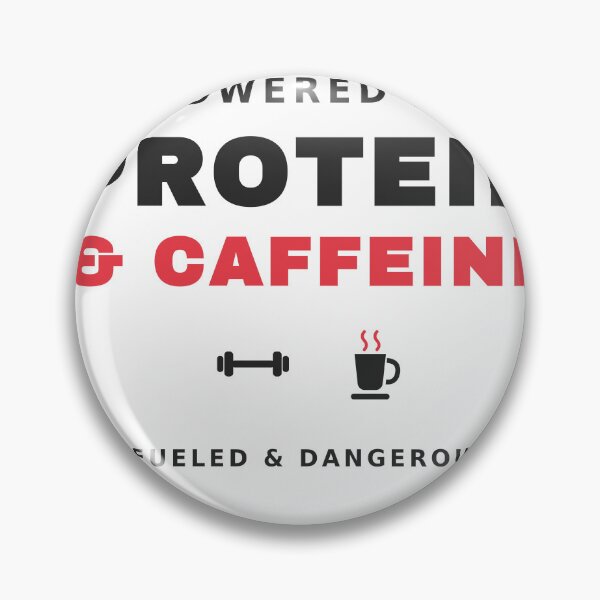 Item preview, Powered By Protein & Caffeine — Funny Gym Coffee Workout Tee designed and sold by UrbanPrintVibes.