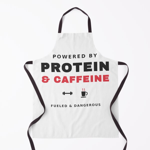 Item preview, Powered By Protein & Caffeine — Funny Gym Coffee Workout Tee designed and sold by UrbanPrintVibes.