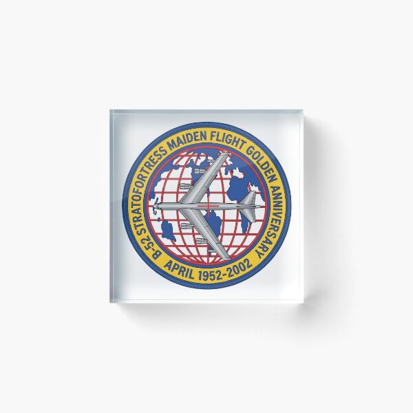 Item preview, B-52 Stratofortress Maiden Flight Golden Anniversary Commemorative Patch designed and sold by CharlieDesings.