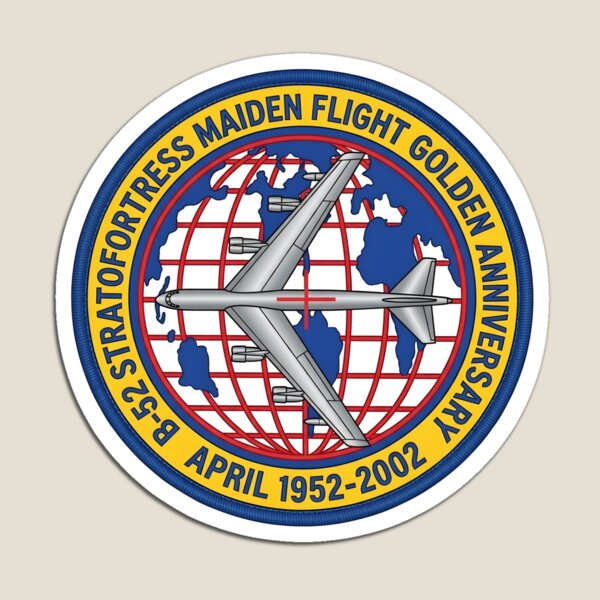 Item preview, B-52 Stratofortress Maiden Flight Golden Anniversary Commemorative Patch designed and sold by CharlieDesings.