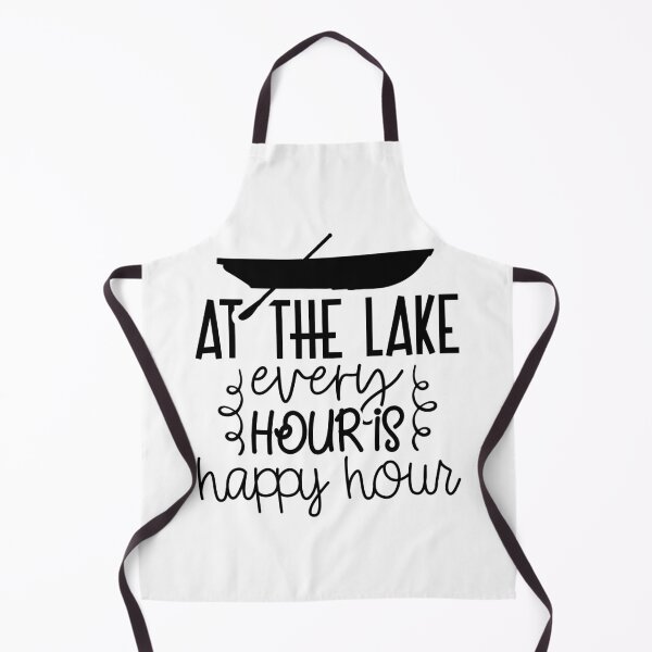 Item preview, At the Lake Every Hour is Happy Hour – Paddle Boat Lake Life Design designed and sold by EmeraldeaArt.