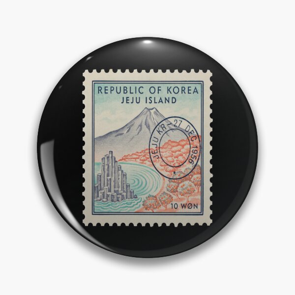 Item preview, Jeju Island Korea Coastal Postage Stamp Travel Sticker designed and sold by stickercuffs.
