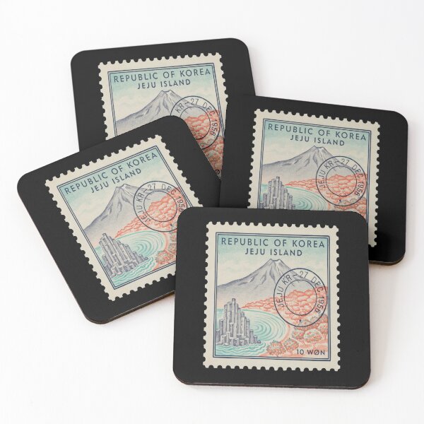 Item preview, Jeju Island Korea Coastal Postage Stamp Travel Sticker designed and sold by stickercuffs.