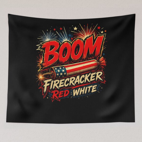 Item preview, Boom Firecracker Red White 4th of July Gift designed and sold by XYZ Studio.