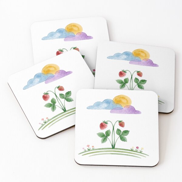 Item preview, Strawberry Field Botanical Cottagecore Whimsical designed and sold by Prints by Mat.