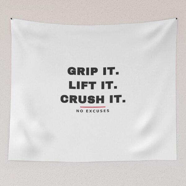 Item preview, Grip It Lift It Crush It — Weightlifting Gym Motivation Tee designed and sold by UrbanPrintVibes.