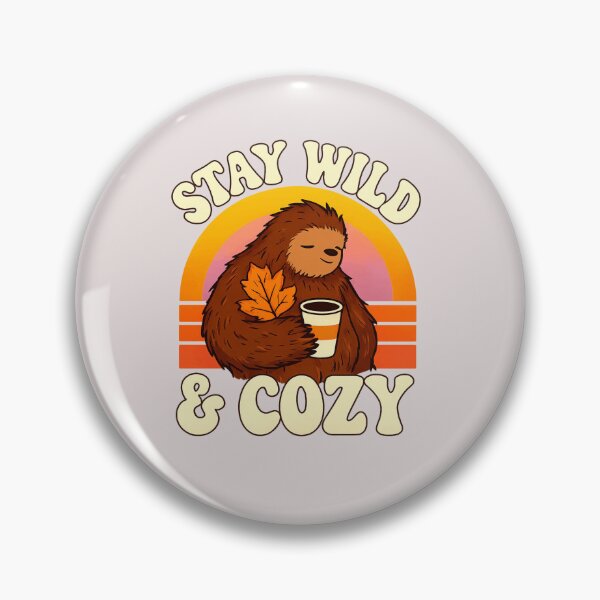 Item preview, stay wild and cozy sloth autumn vibes designed and sold by LuloCreative.