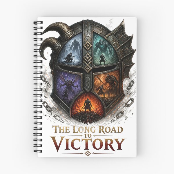 Item preview, The Long Road to Git Good – Dark Fantasy Warrior Journey Art designed and sold by Shaw1Berry.