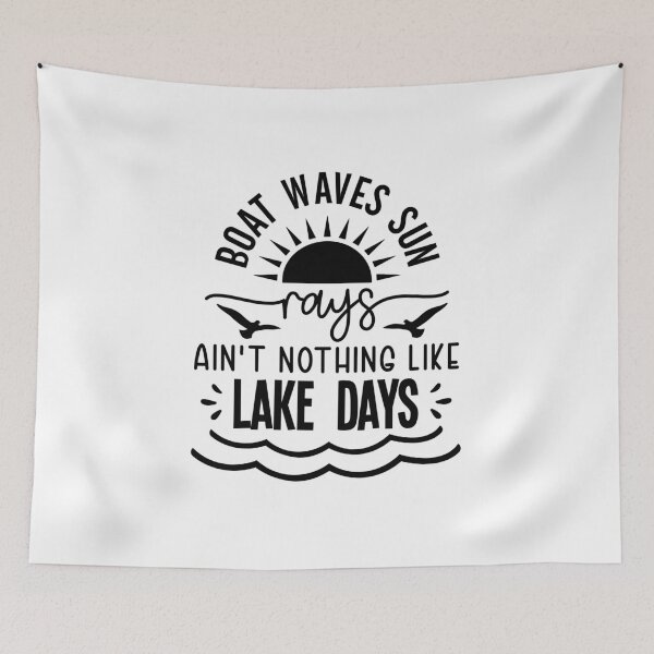 Item preview, Ain’t Nothing Like Lake Days – Sun Birds Waves Lake Life Design designed and sold by EmeraldeaArt.