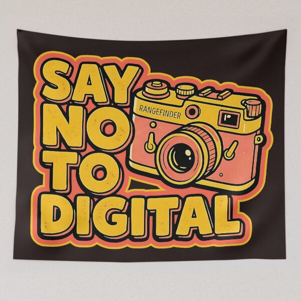 Item preview, Say No To Digital Retro Camera Sticker designed and sold by ZETORA Studio.