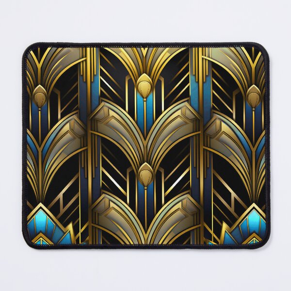 Item preview, Elegant Art Deco Golden, Blue, And Aqua Pattern designed and sold by DEC02.