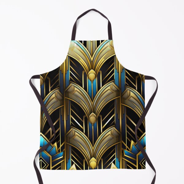 Item preview, Elegant Art Deco Golden, Blue, And Aqua Pattern designed and sold by DEC02.