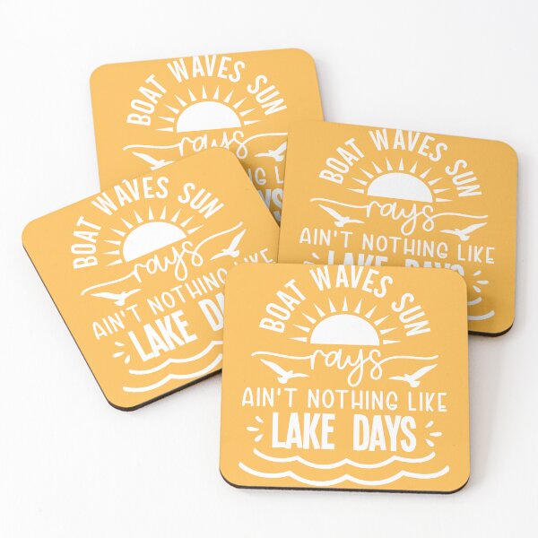 Item preview, Boat waves Ain’t Nothing Like Lake Days – Sun Birds Waves Lake Life Design designed and sold by EmeraldeaArt.