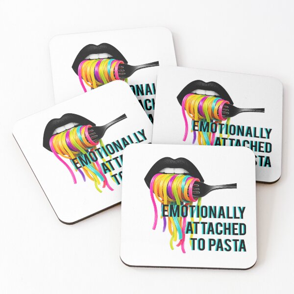 Item preview, Emotionally Attached to Pasta - Colorful Foodie Graphic Tee designed and sold by GraphicComet.