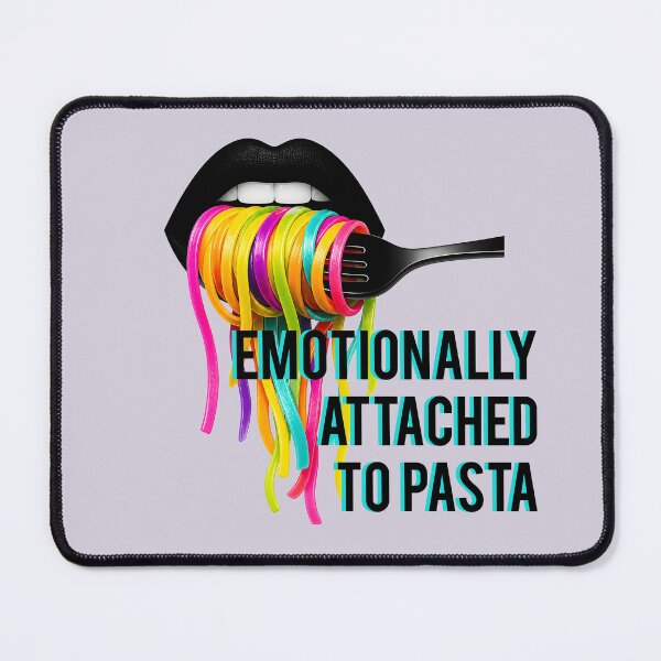 Item preview, Emotionally Attached to Pasta - Colorful Foodie Graphic Tee designed and sold by GraphicComet.
