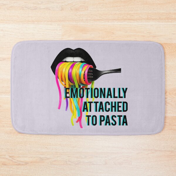 Item preview, Emotionally Attached to Pasta - Colorful Foodie Graphic Tee designed and sold by GraphicComet.