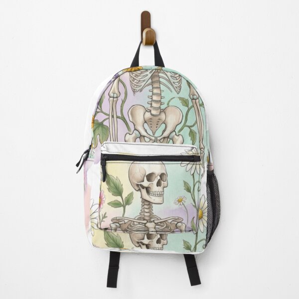Item preview, Skeleton Blooms Floral Skull Memento Mori Whimsical designed and sold by Prints by Mat.